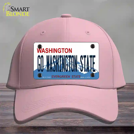 Go Washington State Novelty License Plate Hat Cotton / Pink