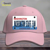 Washington State Fan Novelty License Plate Hat Cotton / Pink