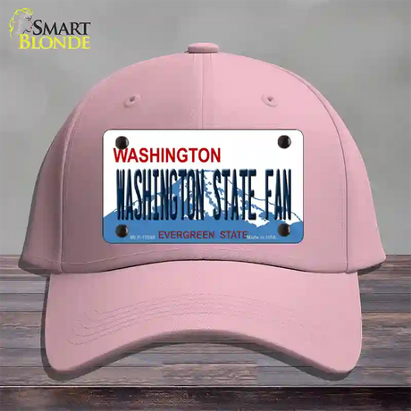 Washington State Fan Novelty License Plate Hat Cotton / Pink