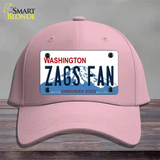 Zags Fan Novelty License Plate Hat Cotton / Pink