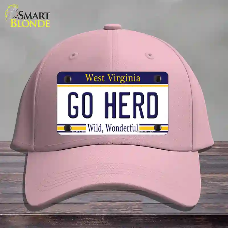 Go Herd Novelty License Plate Hat Cotton / Pink