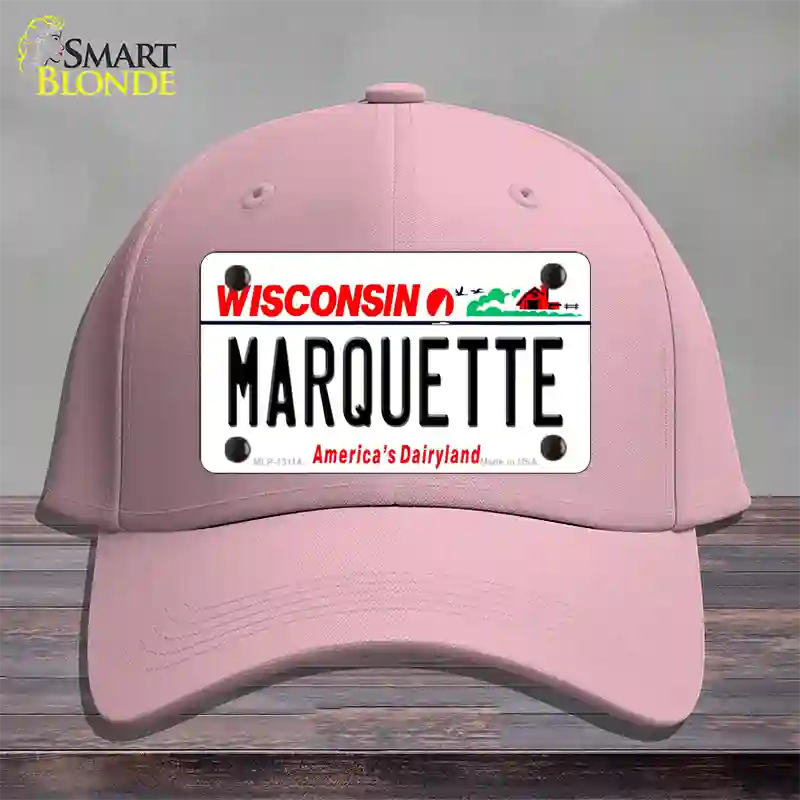 Marquette Novelty License Plate Hat Cotton / Pink