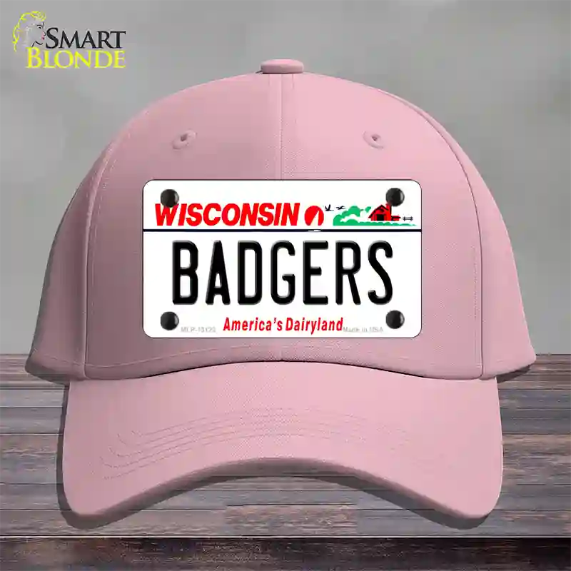 Badgers Novelty License Plate Hat Cotton / Pink