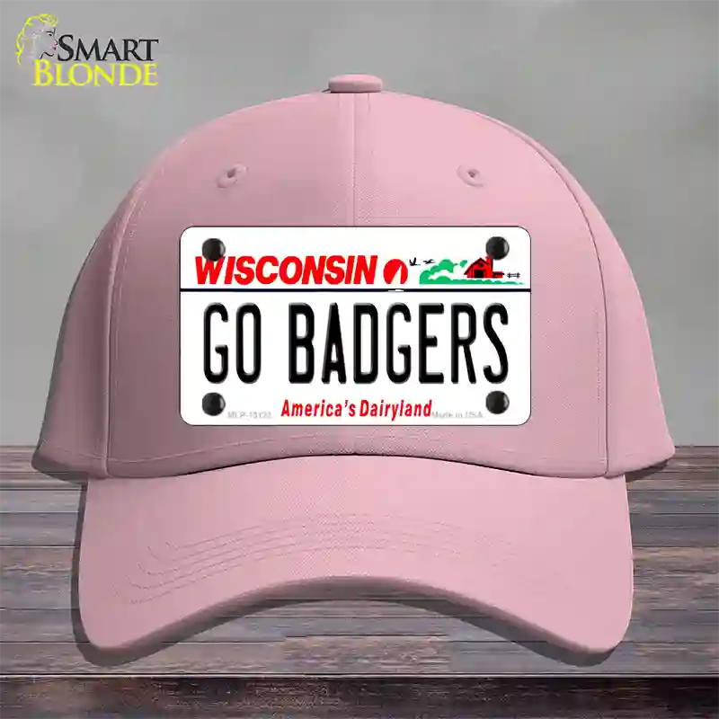 Go Badgers Novelty License Plate Hat Cotton / Pink