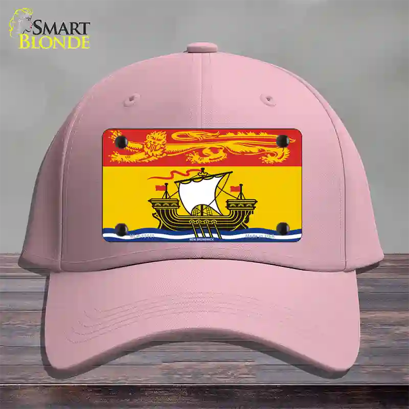 New Brunswick Canada Flag Novelty License Plate Hat Cotton / Pink