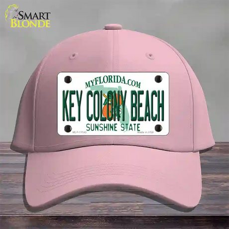 Key Colony Beach Florida Novelty License Plate Hat Cotton / Pink