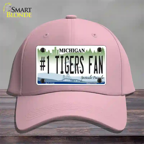 Number 1 Tigers Fan Novelty License Plate Hat Tag Cotton / Pink