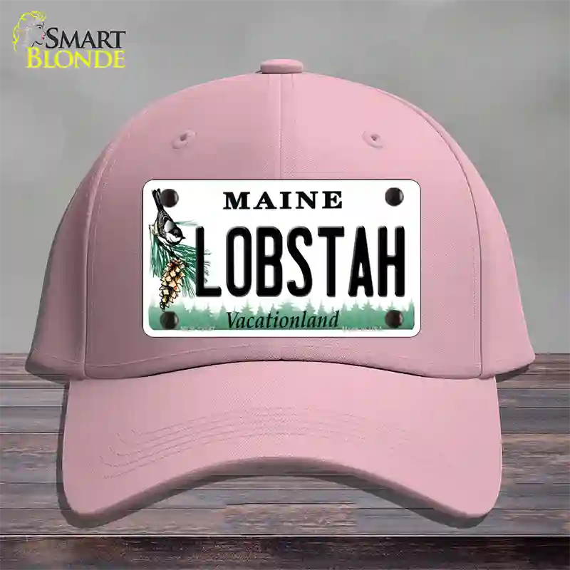 Lobstah Maine Novelty License Plate Hat Cotton / Pink