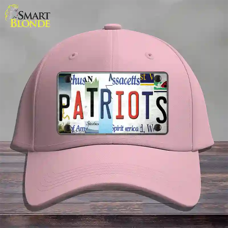 Patriots Strip Art Novelty License Plate Hat Tag Cotton / Pink