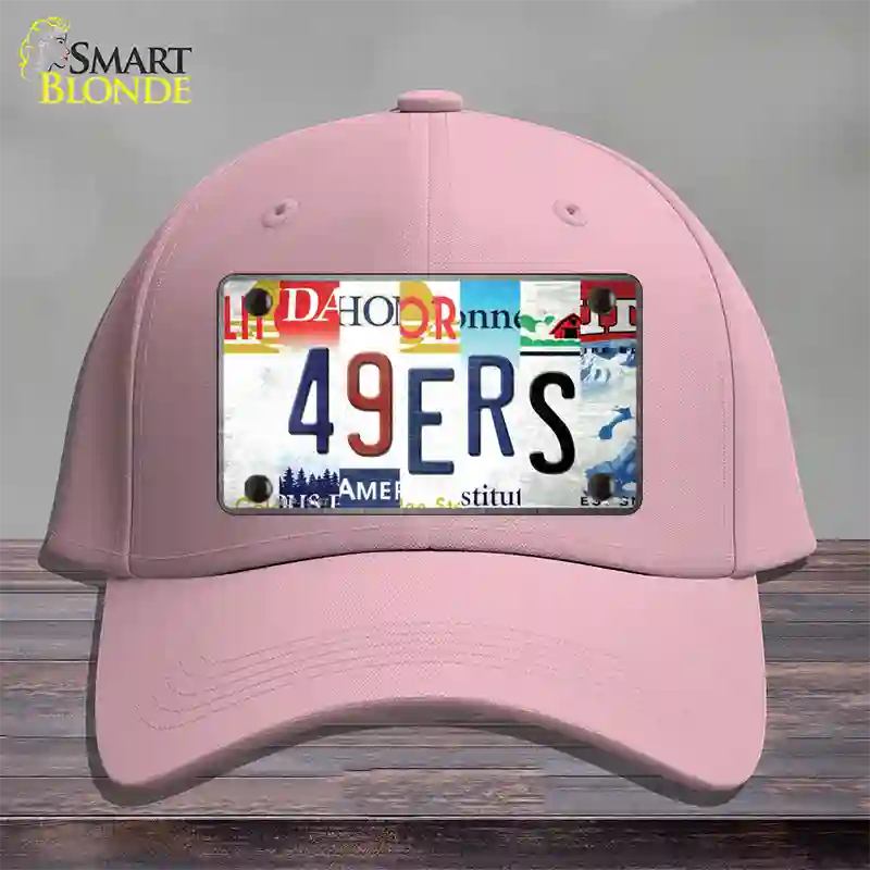 49ers Strip Art Novelty License Plate Hat Tag Cotton / Pink