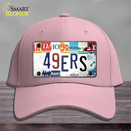 49ers Strip Art Novelty License Plate Hat Tag Cotton / Pink