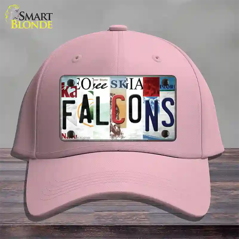 Falcons Strip Art Novelty License Plate Hat Tag Cotton / Pink