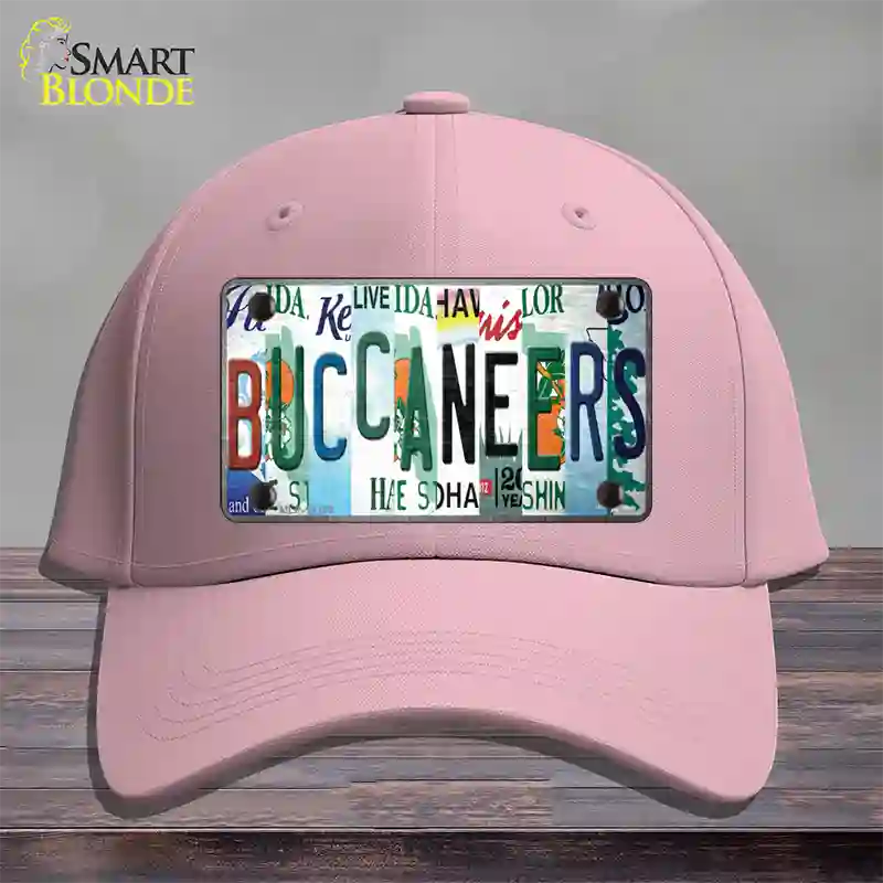 Buccaneers Strip Art Novelty License Plate Hat Tag Cotton / Pink