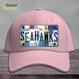 Seahawks Strip Art Novelty License Plate Hat Tag Cotton / Pink