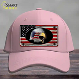 American Flag Eagle Novelty License Plate Hat Cotton / Pink