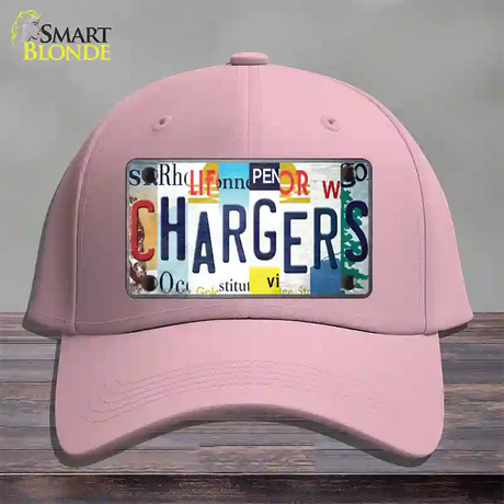 Chargers Strip Art Novelty License Plate Hat Tag Cotton / Pink