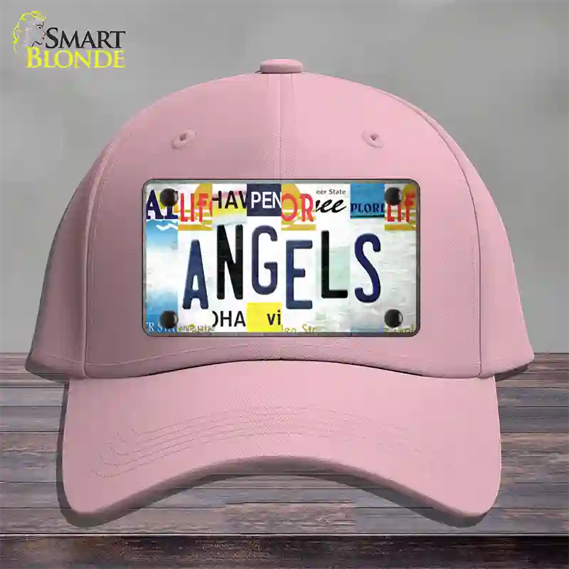 Angels Strip Art Novelty License Plate Hat Tag Cotton / Pink