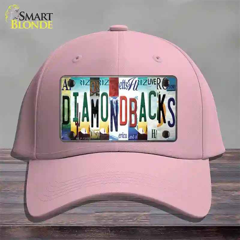 Diamondbacks Strip Art Novelty License Plate Hat Tag Cotton / Pink