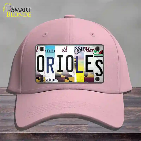 Orioles Strip Art Novelty License Plate Hat Tag Cotton / Pink