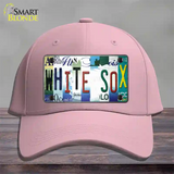 White Sox Strip Art Novelty License Plate Hat Tag Cotton / Pink