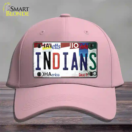 Indians Strip Art Novelty License Plate Hat Tag Cotton / Pink