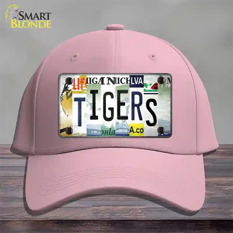 Tigers Strip Art Novelty License Plate Hat Tag Cotton / Pink