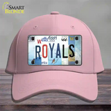 Royals Strip Art Novelty License Plate Hat Tag Cotton / Pink