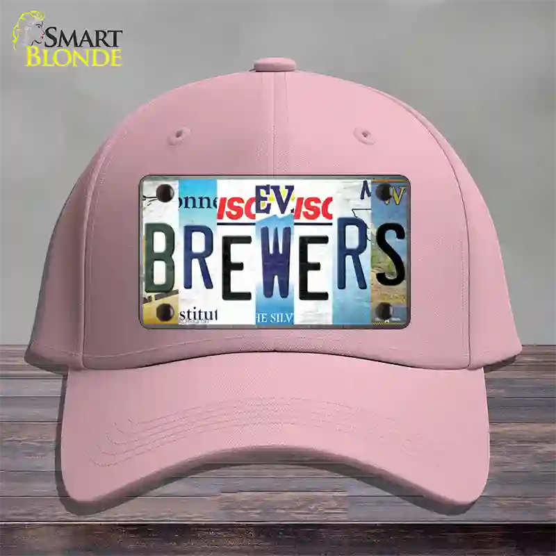 Brewers Strip Art Novelty License Plate Hat Tag Cotton / Pink