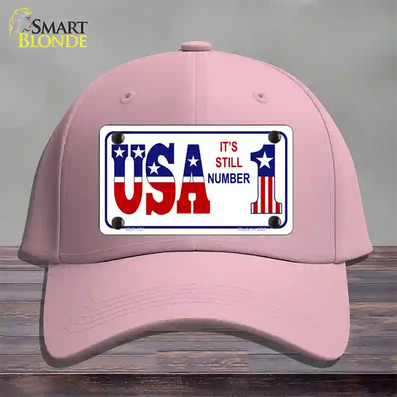 USA Still 1 Novelty License Plate Hat Cotton / Pink