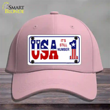 USA Still 1 Novelty License Plate Hat Cotton / Pink