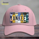 Yankees Strip Art Novelty License Plate Hat Tag Cotton / Pink