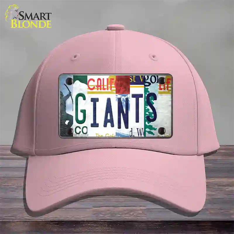 Giants Baseball Strip Art Novelty License Plate Hat Tag Cotton / Pink