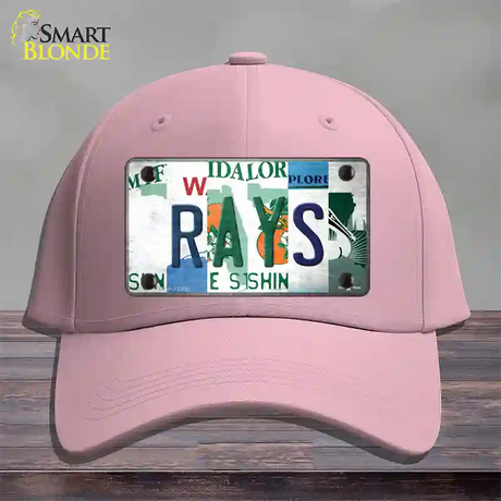 Rays Strip Art Novelty License Plate Hat Tag Cotton / Pink