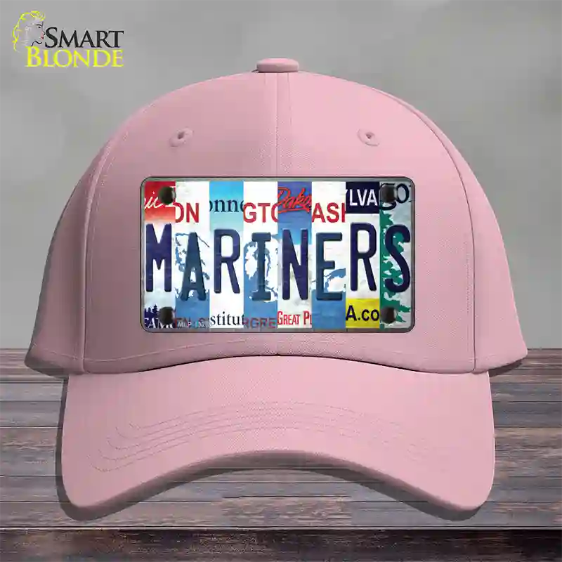 Mariners Strip Art Novelty License Plate Hat Tag Cotton / Pink