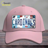 Cardinals Baseball Strip Art Novelty License Plate Hat Tag Cotton / Pink