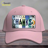 Hawks Strip Art Novelty License Plate Hat Tag Cotton / Pink