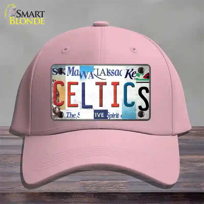 Celtics Strip Art Novelty License Plate Hat Tag Cotton / Pink