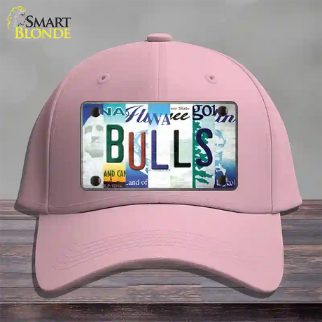 Bulls Strip Art Novelty License Plate Hat Tag Cotton / Pink