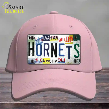 Hornets Strip Art Novelty License Plate Hat Tag Cotton / Pink