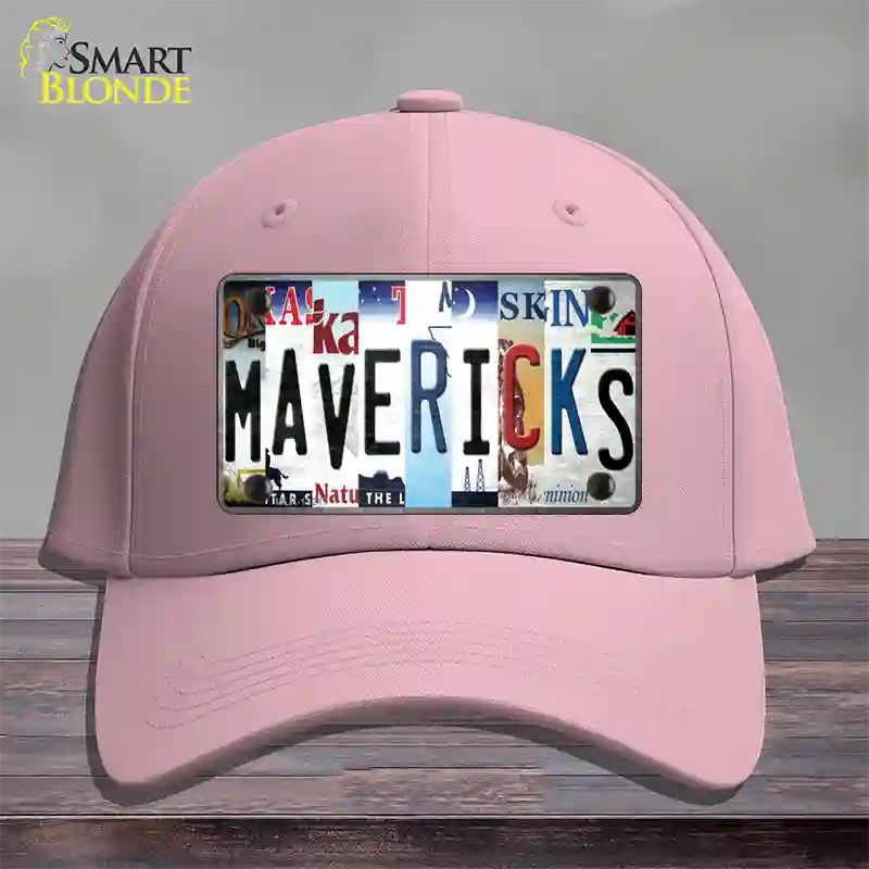 Mavericks Strip Art Novelty License Plate Hat Tag Cotton / Pink