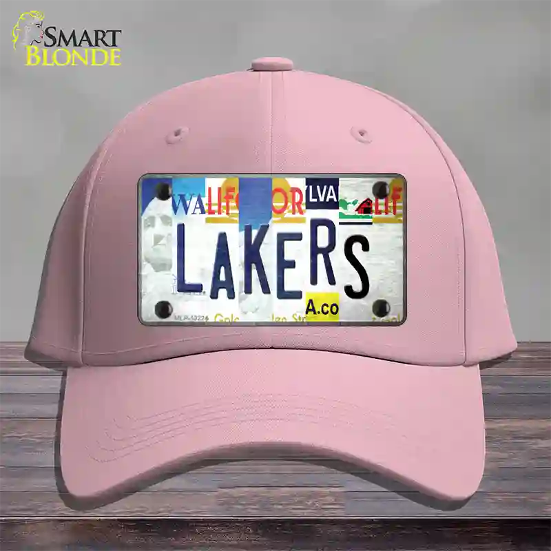 Lakers Strip Art Novelty License Plate Hat Tag Cotton / Pink