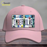 Timberwolves Strip Art Novelty License Plate Hat Tag Cotton / Pink