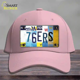 76ers Strip Art Novelty License Plate Hat Tag Cotton / Pink