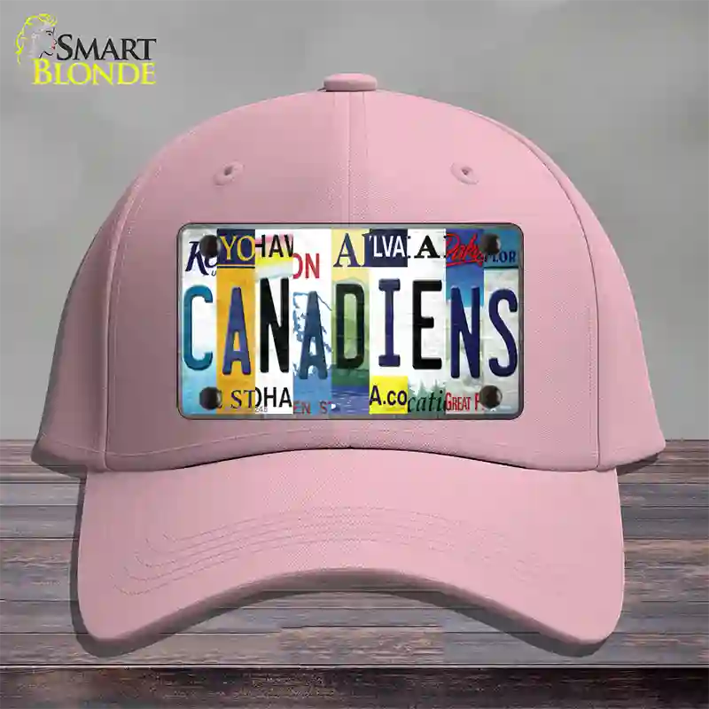 Canadiens Strip Art Novelty License Plate Hat Tag Cotton / Pink