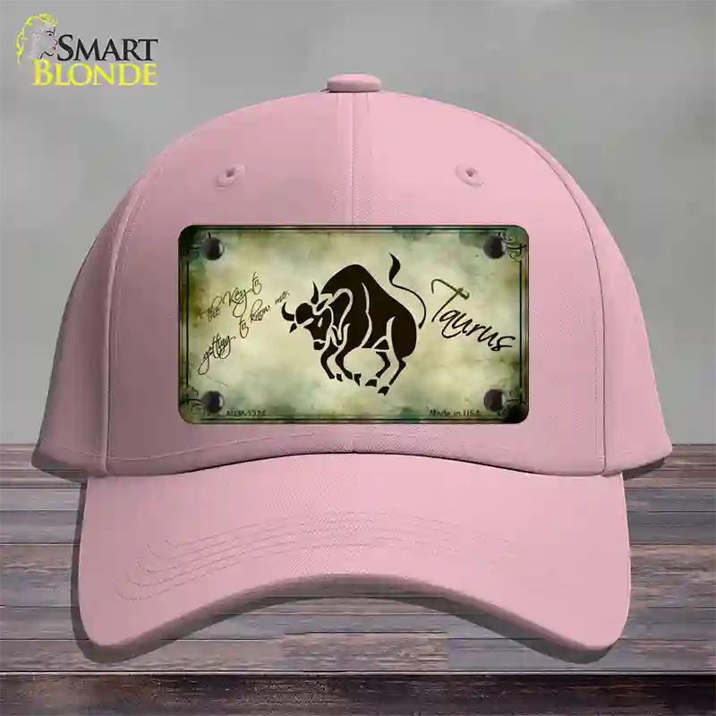 Taurus Zodiac Novelty License Plate Hat Cotton / Pink