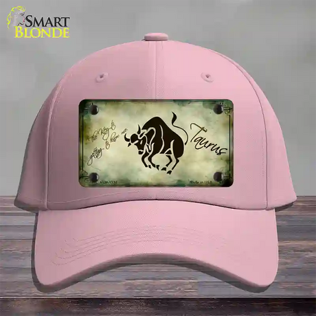 Taurus Zodiac Novelty License Plate Hat Cotton / Pink