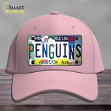 Penguins Strip Art Novelty License Plate Hat Tag Cotton / Pink