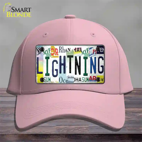 Lightning Strip Art Novelty License Plate Hat Tag Cotton / Pink