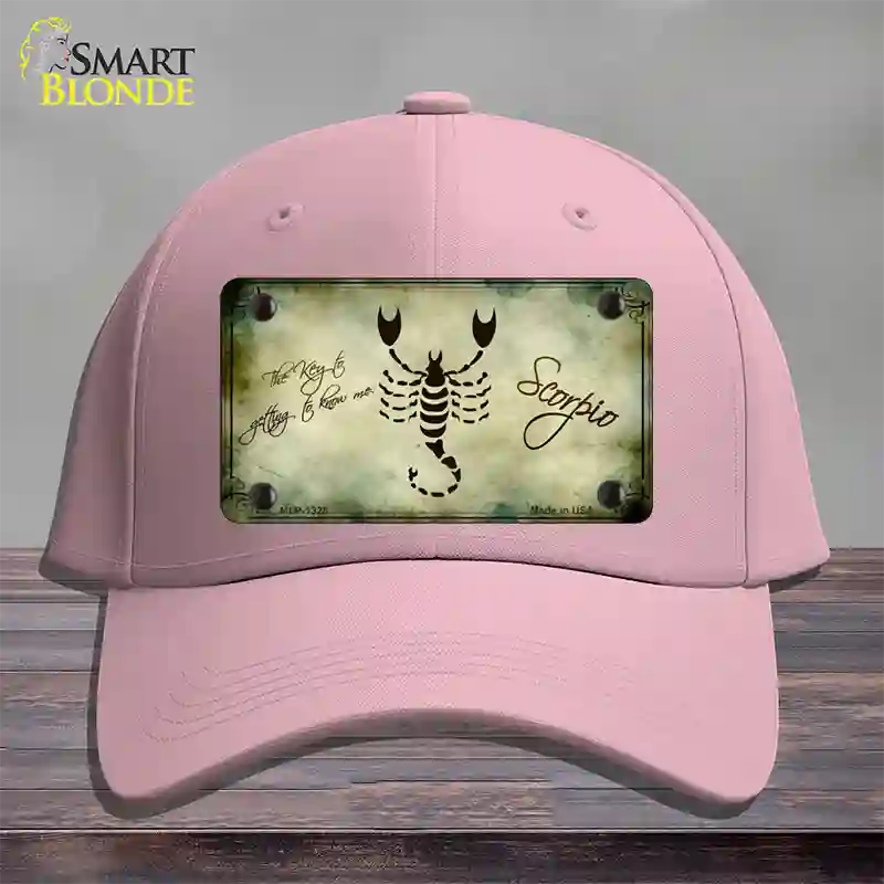 Scorpio Zodiac Novelty License Plate Hat Cotton / Pink