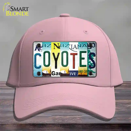 Coyotes Strip Art Novelty License Plate Hat Tag Cotton / Pink